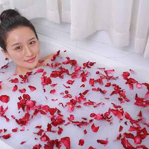 900人付款淘宝牛奶浴泡澡美白洗澡沐浴缸专用品玫瑰花瓣美容院成人婴