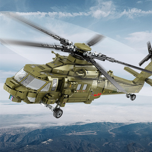 乐高直20直升机战斗飞机军事系列成年高难度大型拼装积木益智玩具