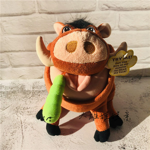 迪s尼电动狮子王野猪彭彭贪吃吃虫子猪毛绒玩具公仔0101