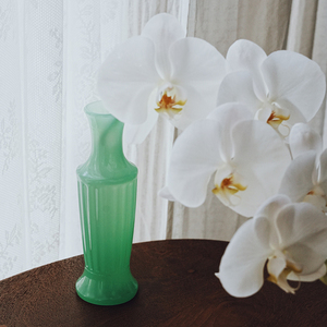 糯米瓷 国器复古玉绿花瓶vintage古典奶玻璃家用装饰插花摆件餐桌