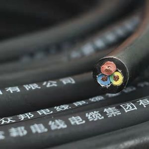 兰州众邦电线黑色橡套橡胶铜软电缆2/3/4/芯1.5/2.5/4/6平方国标