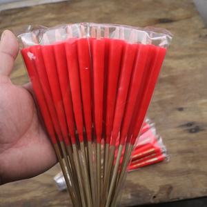 竹签蜡烛特小号红色家用22cm佛堂供奉用品无有字财丁兴旺1号烛2斤
