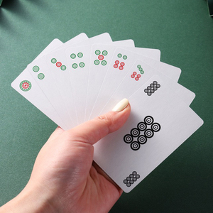 纸麻将专用扑克牌纸牌108张136/144张家用加厚塑料防水麻将牌便携