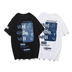 2021新款vans万斯夏威夷海岛风情双色印花短袖情侣款纯棉t恤夏季c