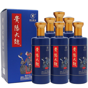53度贵阳大曲 蓝版 整箱6瓶 酱香型礼盒酒