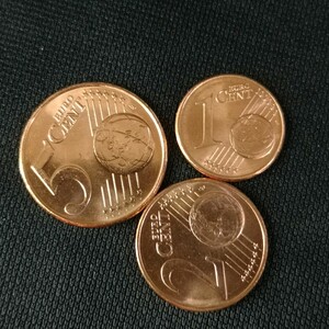 促销 卢森堡5分2分1分 3枚配组红铜光品相随机 外国硬币钱币