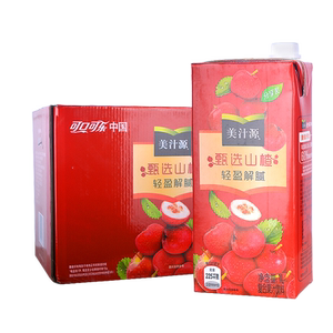 可口可乐美汁源山楂复合果汁1l*10盒装山楂汁饮料大盒整箱