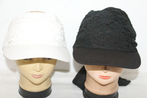 帽子大王M820韩版日系纯棉蕾丝时装遮阳棒球帽休闲女空顶帽外贸v7