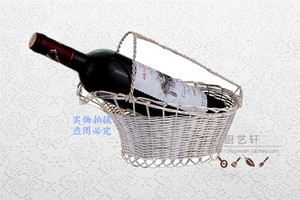中式红酒架葡萄酒篮工艺品香槟架餐厅酒柜装饰品摆件酒店用品餐具