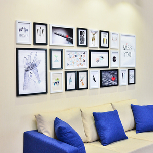 照片墙装饰客厅相框墙自粘贴创意个性一面组合连体挂相片免打孔