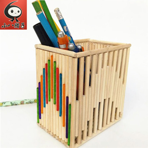 创意diy木棍冰棒棍圆木棒棒棒糖棍计算棒数数棍手工制作材料