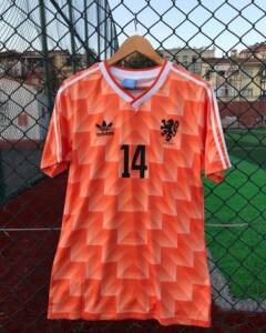 1988年欧洲杯荷兰足球队球衣 14号约翰克鲁伊夫 球迷版复古足球服
