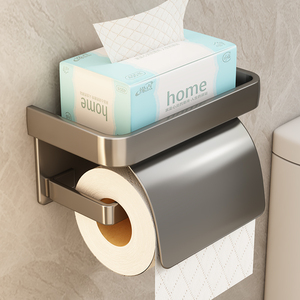 优勤卫生间厕纸盒厕所纸巾盒防水免打孔置物架洗手间放抽纸卷纸架