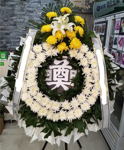 河南漯河源汇郾城召陵区舞阳临颍县白事花圈白菊花篮丧事殡葬用品