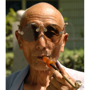 圆框复古民国中老年人水晶眼镜 纯天然石头镜太阳镜高级 养目镜