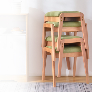 凳子家用小板凳实木餐桌凳简约换鞋凳多功能小椅子客厅沙发凳布艺
