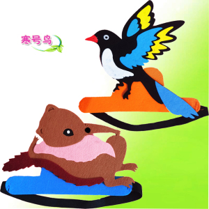 喜鹊头饰表演道具寒号鸟服饰头套幼儿园儿童角色装扮演小动物帽子