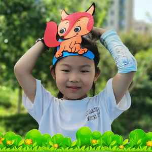 狐狸和葡萄头饰道具卡通帽子儿童舞台扮演小动物头套幼儿园公开课