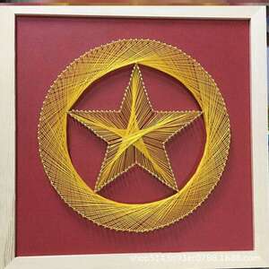 特价建党手工艺成品作品钉子绕线装饰画文创礼品diy制作材料包爱