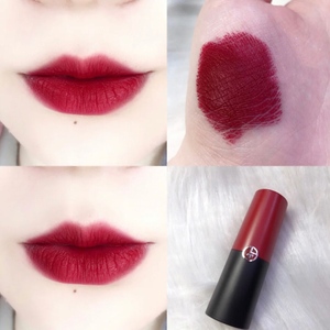 阿玛尼400黑管口红正品哑光