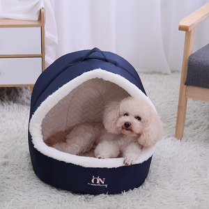 狗窝冬季保暖小型犬泰迪狗床四季通用宠物床封闭式小狗窝狗狗用品