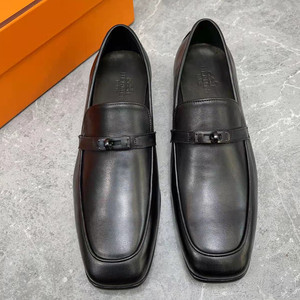 正品代购hermes/爱马仕男鞋正装商务休闲时尚低帮鞋婚宴会牛皮鞋