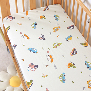 婴儿床床笠a类纯棉夏季宝宝床罩全棉小床单儿童拼接床床垫套定制