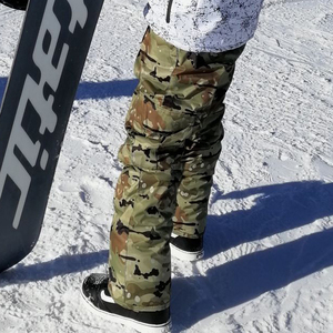 男士单板滑雪裤冬季户外防风防水保暖加厚迷彩高腰滑雪裤男款正品
