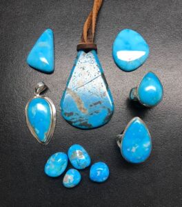 美国绿松石 金曼绿松 天然宝石无优化 手链吊坠戒指加拿大直邮