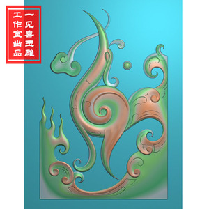 经典仿古凤凰精雕图jdp灰度图bmp浮雕图玉雕木雕石雕牙雕挂件