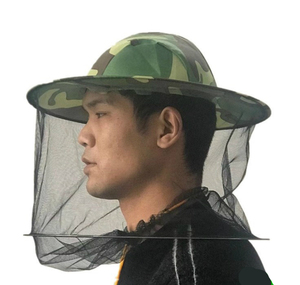 蜂冒防护帽防蜂帽遮脸专用养蜂面纱密蜂收蜂帽蜜蜂防蜂冒防护头罩