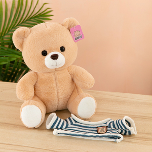 正版乖娃娃米拉熊公仔泰迪小熊布娃娃毛衣熊玩偶毛绒玩具生日礼物