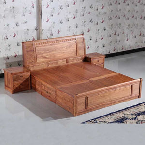 红木床1.8米非洲刺猬紫檀双人床花梨木明清古典实木简约卧室家具