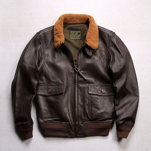 日版男复刻1940飞行服皮衣M422A复古第一代G1山羊皮真皮夹克非A2