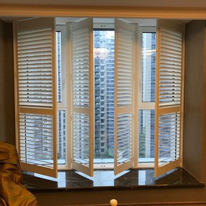 jolin品牌直销防水折叠实木百叶透气窗门客厅阳台卧室家具门窗pvc