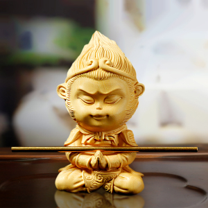 黄杨木雕摆件工艺品手把件家居装饰汽车人物齐天大圣孙悟空随身件