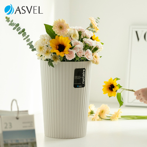 日本asvel花瓶醒花桶家用深水鲜花筒插花店专用装干花塑料养花桶