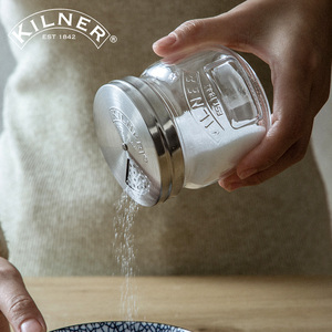 调料瓶英国kilner家用厨房玻璃调味瓶旋转盐罐创意带孔撒糖调料罐