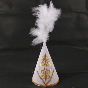 新疆哈萨克族演出帽子成人圆筒绣花帽舞台表演头饰民族特色小花帽