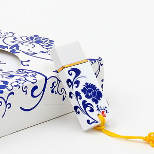 中国风商务礼品毕业纪念u盘8g陶瓷青花瓷8gu盘高速定制logo印字