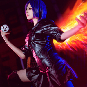 东京喰种食尸鬼雾岛董香cos服校服同人战斗服假发皮衣cosplay服装
