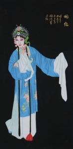 纯手绘四尺条幅李锦鸿真迹工笔京剧戏曲人物名人字画国画中国书画