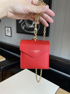 givenchy纪梵希护肤品柜台新款赠品 红色链条小方包 便携化妆包