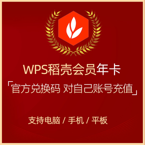 wps稻壳会员年卡[mac/win]wps稻壳儿会员兑换码简历模板ppt