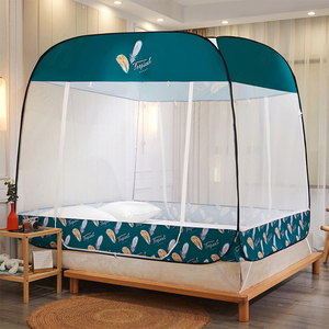 免安装蚊帐拉链全包儿童防摔家用加高蒙古包宝宝防掉落双面开门