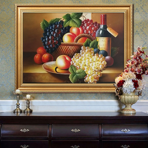 餐厅电表箱水果画纯手绘油画装饰画手工欧式挂画深圳大芬村油画
