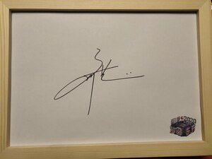 2020圆梦东方跨年演唱会 梁静茹 a4白纸签名海报卡 实木相框