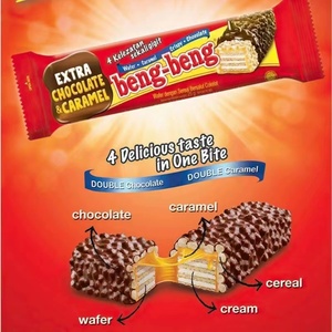 MAYORA椰蓉巧克力味涂层威化饼干盒装印尼进口夹心棒休闲可可零食