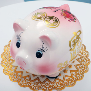 存钱罐不可取只进不出的储蓄罐摆件网红客厅大人用家用大号存纸币