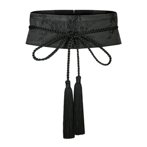 简约暗纹梅花织造绣花复古优雅服装腰带配饰古典女优雅旗袍宽腰封